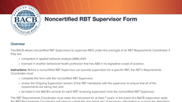 Noncertified RBT Supervisor Form card thumbnail