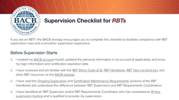 Supervision Checklist for RBTs card thumbnail